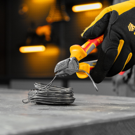 Бокорезы DENZEL диэлектрические рукоятки, до 1000 В, трехкомпонентные рукоятки, 180 мм