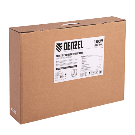 Конвектор электрический DENZEL XCE-1500, 230 В, 1500 Вт, X-образный нагреватель