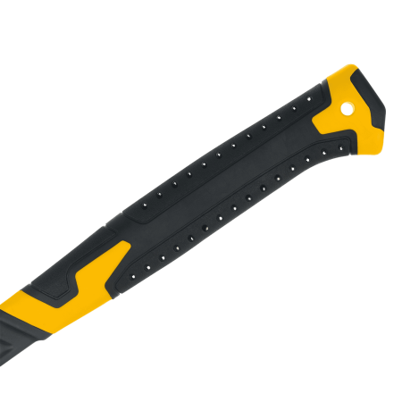 Топор цельнокованый DENZEL 600 г, двухкомпонентная обрезиненная рукоятка