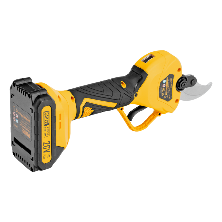 Секатор аккумуляторный, бесщет. DENZEL, CP-40BL, Li-Ion, 20 В, лезвия SK5