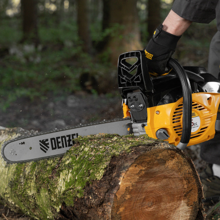Пила цепная бензиновая DENZEL DGS-4516, шина 40 см, 3 л.с, шаг 3/8, 57 звеньев