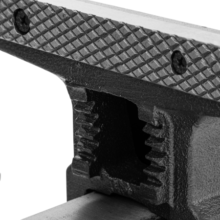 Тиски слесарные DENZEL BVH-150, 150 мм, поворотные, стальная направляющая, с наковальней