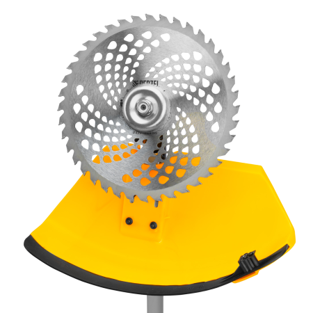 Триммер бензиновый DENZEL DT-52E, 52 см3, неразъемная штанга, электростартер, состоит из 2 частей