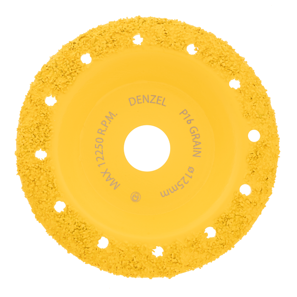 Чашка твердосплавная зачистная DENZEL, 125 мм, Наклонная, среднее зерно #16