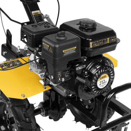 Мотоблок DPT-270X, 7 л.с., диск.сцеп, шир 90 см, глуб 35 см,фрез 3х4,ВОМ,скор 2В/1Н,кол 8" Denzel