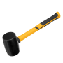 Киянка резиновая DENZEL 450 г, черная, фибергласовая рукоятка c TPR покрытием