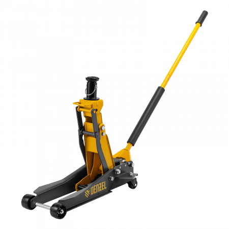 Домкрат гидравлический подкатной DENZEL 2/3 т, 98-770 мм, быстрый подъем, низ. подхват, проф, SUV