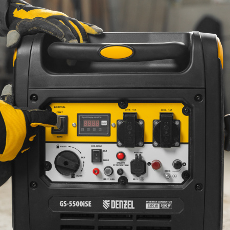 Генератор инверторный DENZEL GS-5500iSE, 5,5 кВт, 230 В, закрытый корпус,электростартер
