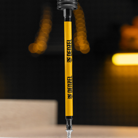 Бита DENZEL PH2х127, сталь S2, цилиндр., 5шт. Е 6,3