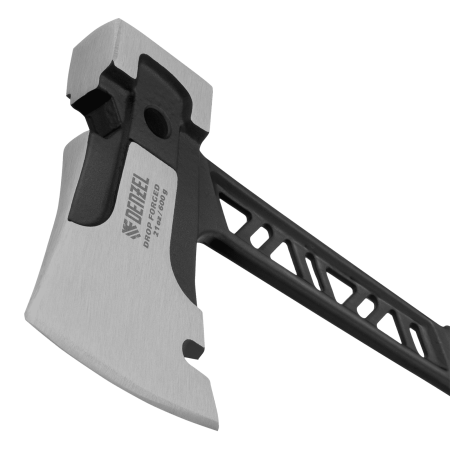 Топор цельнокованый DENZEL 600 г, двухкомпонентная обрезиненная рукоятка