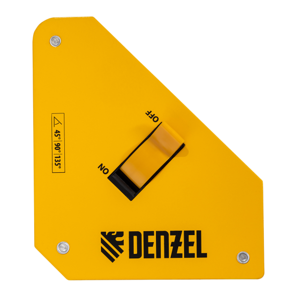 Фиксатор магнитный DENZEL отключаемый для сварочных работ усилие 55 LB, 45х90 град.