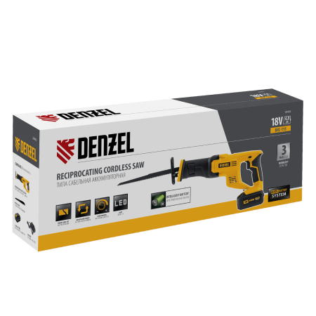 Пила сабельная аккумуляторная DENZEL CRC-115, 18В Li-Ion