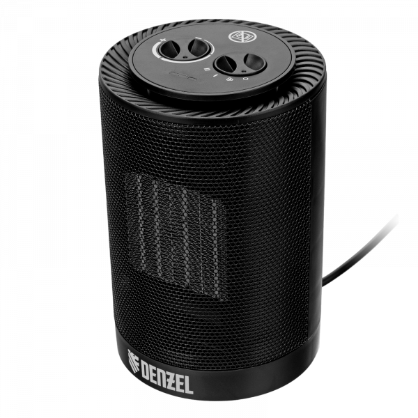 Тепловентилятор керамический DENZEL DTFC-1200S, вращение, 3 реж., вент., нагрев 600/1200 Вт