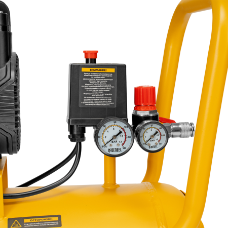 Компрессор безмасл. малошумный DENZEL DLP-1500/50, 1,5 кВт,50 л, 2850 об/мин, 250 л/мин