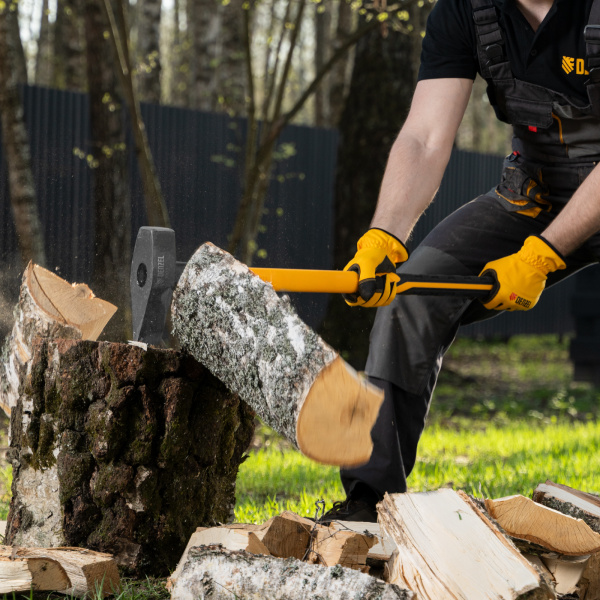 Колун-кувалда DENZEL 3000 г, кованая, фибергласовая  рукоятка c TPR покрытием, 880 мм