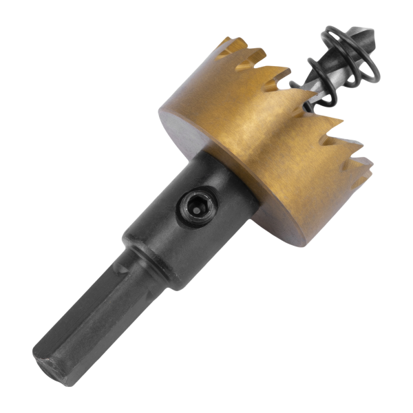 Коронка по металлу DENZEL 724106, 28 мм, HSS, нитридтитановое покрытие