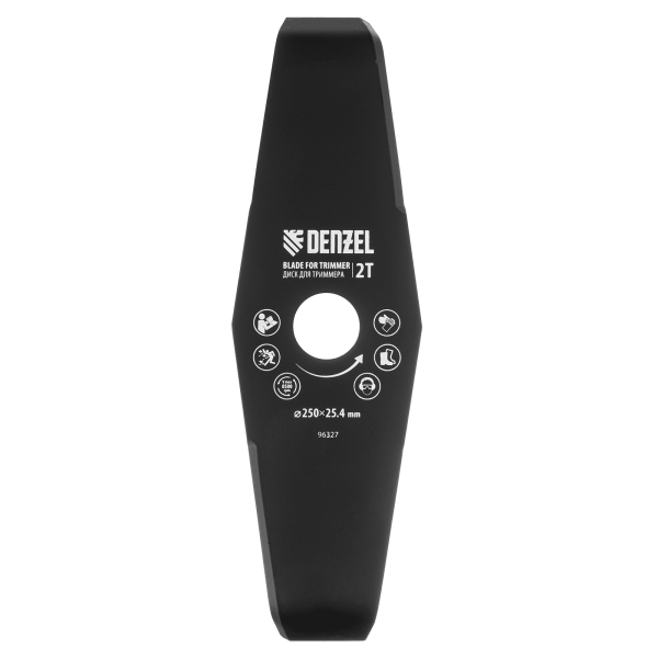 Диск для триммера  мульчирующий DENZEL 300 х 25,4 толщина 3 мм, 2 лезвия