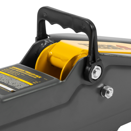 Домкрат гидравлический подкатной DENZEL 2 т, 135-385 мм, в пласт. кейсе