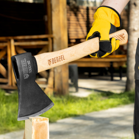 Топор DENZEL 1000 г, кованый, буковое топорище