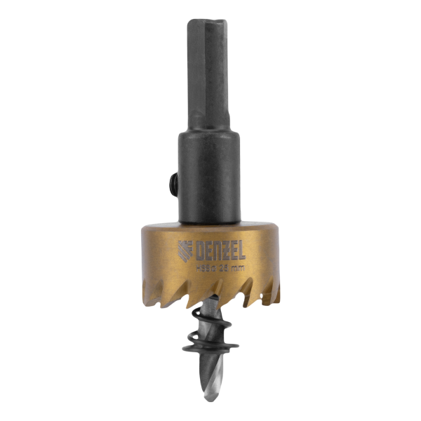 Коронка по металлу DENZEL 724104, 25 мм, HSS, нитридтитановое покрытие