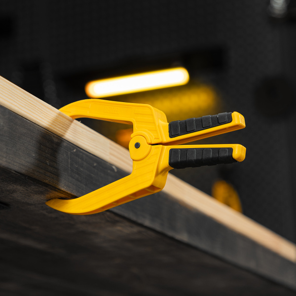 Струбцина клещеобразная DENZEL удлиненная 50 х 80 мм двухкомпонентные рукоятки