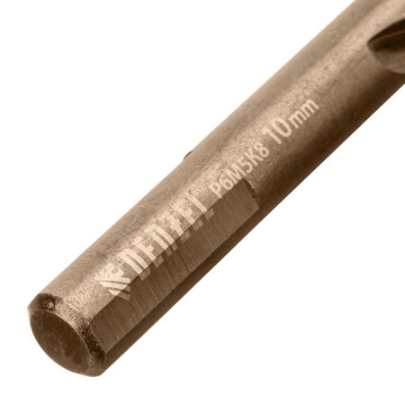 Набор сверл по металлу DENZEL, 1-10 мм, Р6М5К8-TiN, Golden Tip, 10 шт