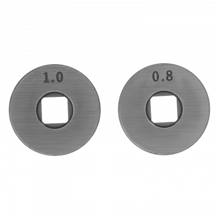 Подающий ролик DENZEL V профиль под стальную проволоку 0,8-1мм, посадка квадрат, 2 шт