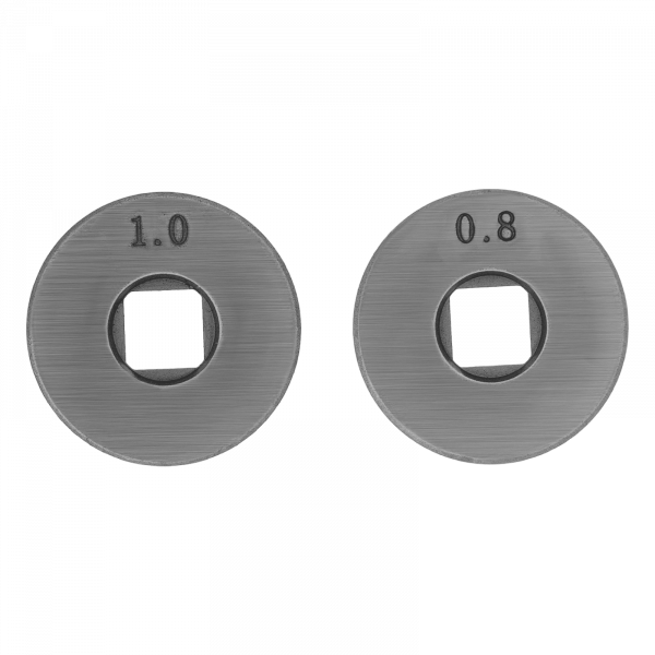 Подающий ролик DENZEL V профиль под стальную проволоку 0,8-1мм, посадка квадрат, 2 шт