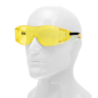 Очки защитные DENZEL открытые, поликарбонатные, увеличенная желтая линза, регулируемые дужки