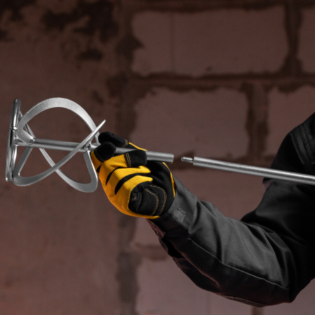 Миксер строительный DENZEL EM-1-1220, 1220 Вт, 0-480/0-800 об/мин