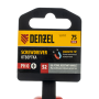 Отвертка DENZEL PH0х75 мм, S2, 3к рукоятка