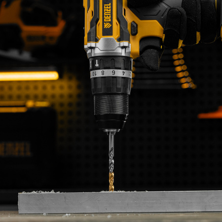 Сверло спиральное по металлу DENZEL 6 x 93 мм, Р6М5, Golden Tip