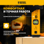 Уровень алюминиевый DENZEL магнит., фрезерованный, 3 глазка (1 зеркал.), 0,5 мм/м, 400 мм