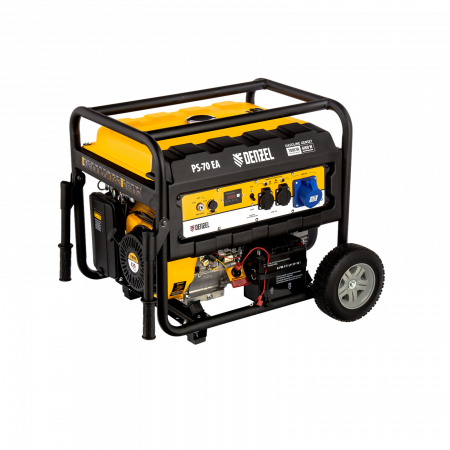 Генератор бензиновый DENZEL PS 70 EA, 7.0 кВт, 230 В, 25 л, электростартер