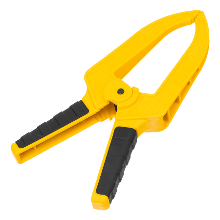 Струбцина клещеобразная DENZEL удлиненная 75 х 110 мм двухкомпонентные рукоятки