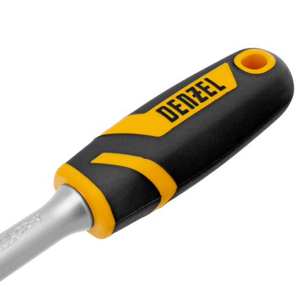 Ключ-трещотка DENZEL 1/2", 90 зубьев, с быстрым сбросом, CrV