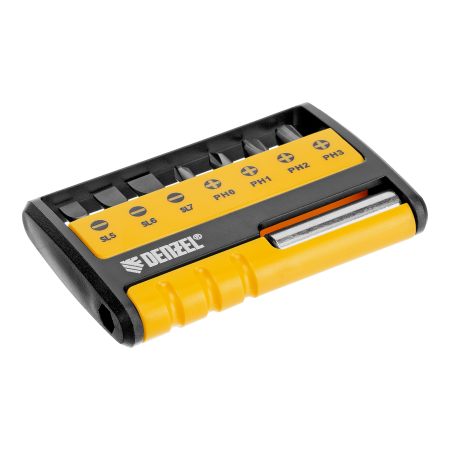 Набор бит с магнитным держателем DENZEL S2, 8 шт.
