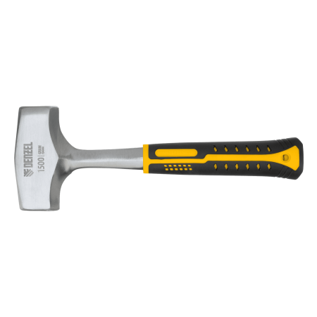 Кувалда DENZEL 1,5 кг, цельнометаллическая, двухкомпонентная рукоятка