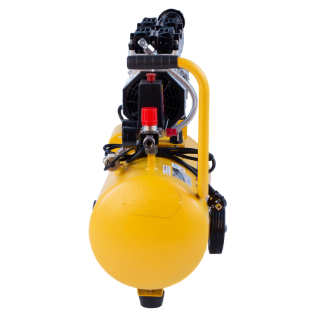 Компрессор безмасляный DENZEL DLS950/24, 950 Вт, 165 л/мин, ресивер 24 л, малошумный