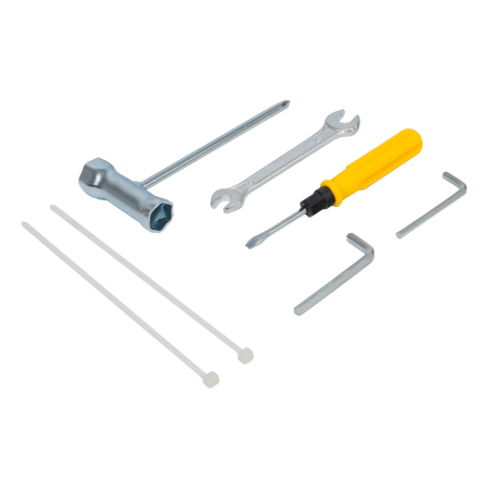 Триммер бензиновый DENZEL DT-52E, 52 см3, неразъемная штанга, электростартер, состоит из 2 частей