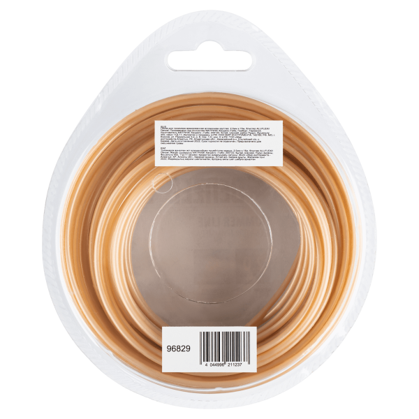 Леска для триммера DENZEL армированная алюминием круглая, 2,0мм х 15м, блистер ALUFLEX