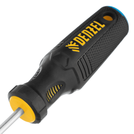 Отвертка DENZEL SL5x75 мм, CrV, трехкомпонентная рукоятка