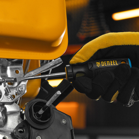 Отвертка DENZEL SL5x75 мм, S2, 3к рукоятка