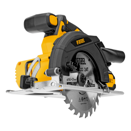 Пила циркулярная аккумуляторная DENZEL CCSH-20-165, 165 мм, Li-Ion, 20 В