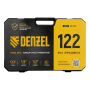 Набор инструментов DENZEL 1/2", 1/4", CrV, S2, пластиковый кейс, 122 предмета