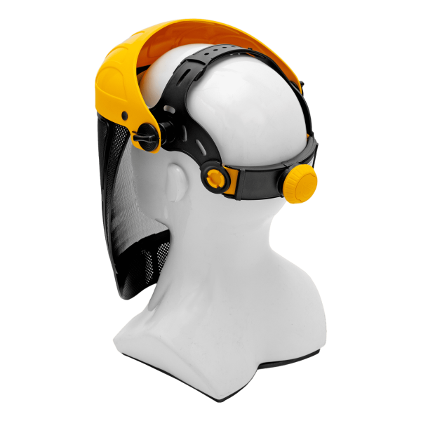 Щиток защитный лицевой с сеткой DENZEL "СВОНА" НС-01 "ЛЮКС", плавная регулировка храповик