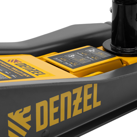Домкрат гидравлический подкатной DENZEL 2/3 т, 98-770 мм, быстрый подъем, низ. подхват, проф, SUV