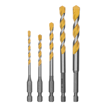 Набор сверл универсальных DENZEL, Multi cut, 4-10 мм, 5 шт.