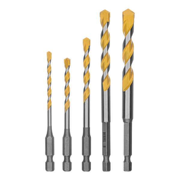 Набор сверл универсальных DENZEL, Multi cut, 4-10 мм, 5 шт.