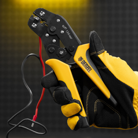 Клещи для обжима неизолированных наконечников DENZEL НК и НВ, разъемов РП, 1,5 - 6 мм2